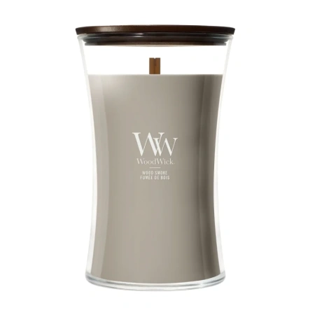WOODWICK Pluswick duża świeca w słoiku WOOD SMOKE 609,5g