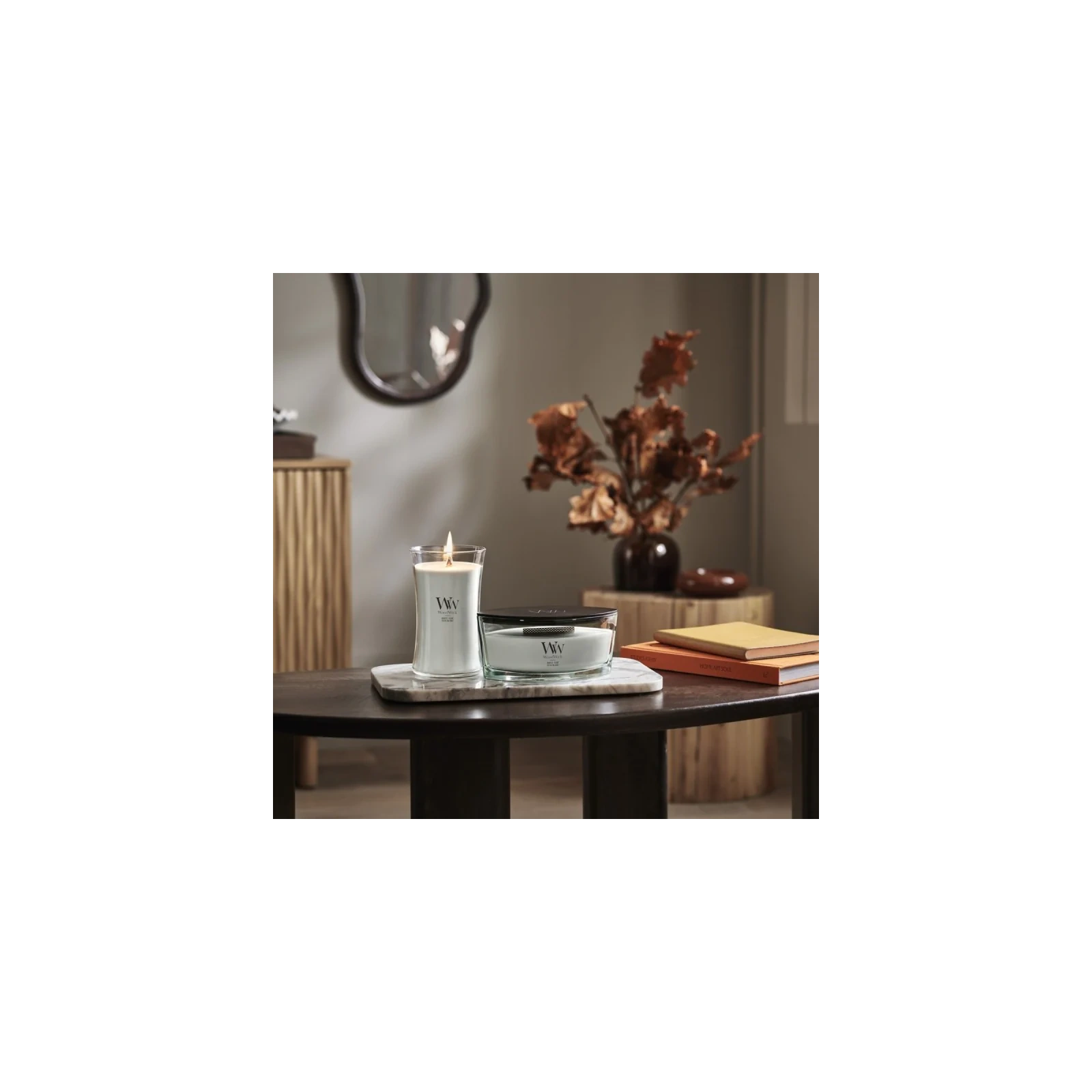 WOODWICK Pluswick duża świeca w słoiku WOOD SMOKE 609,5g
