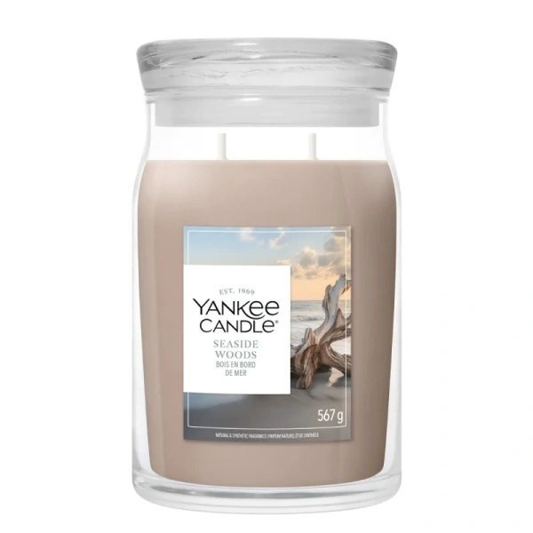 YANKEE CANDLE Signature Duża świeca w słoiku SEASIDE WOODS 567g