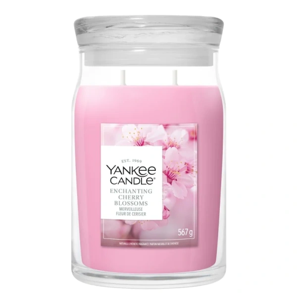 YANKEE CANDLE Signature Duża świeca w słoiku ENCHANTING CHERRY BLOSSOM 567g