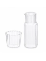 ECARLA karafka z falowanymi ściankami 510ml i pokrywką-szklanką 220ml KARR02