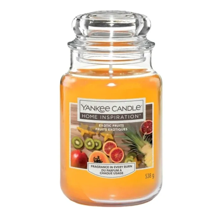 YANKEE CANDLE Home Inspiration Duża świeca w słoiku EXOTIC FRUITS 538g