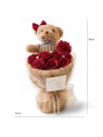 ECARLA Flower Box bukiet mydlanych kwiatów z MISIEM 8szt LED BUK31CZE