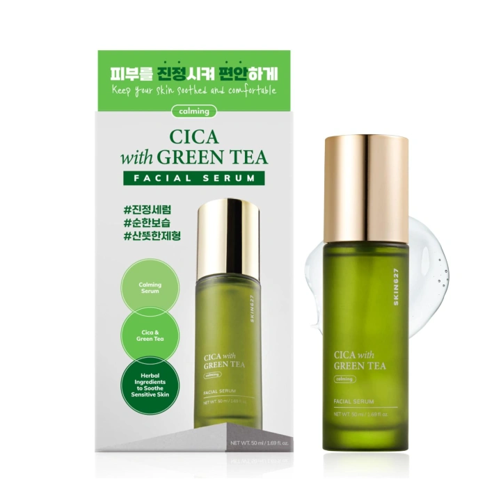 SKIN627 Cica With Green Tea serum do twarzy kojąco-nawilżające 50ml
