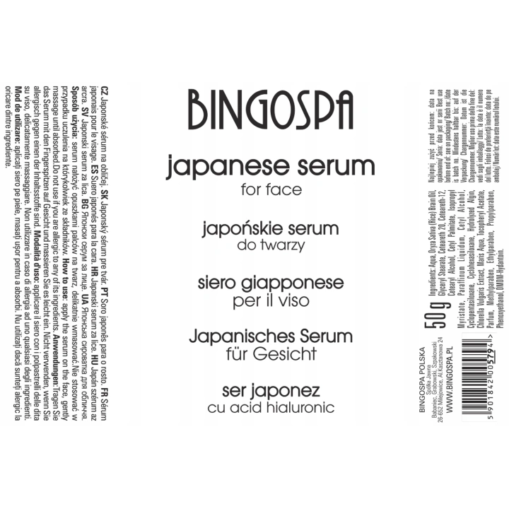 BINGOSPA Japońskie serum do twarzy 50g