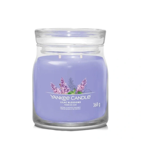 YANKEE CANDLE Signature Średnia świeca w słoiku LILAC BLOSSOMS 368g