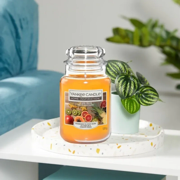 YANKEE CANDLE Home Inspiration Duża świeca w słoiku EXOTIC FRUITS 538g