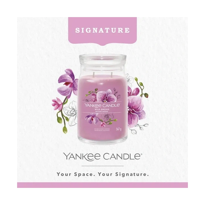 YANKEE CANDLE Signature Duża świeca w słoiku WILD ORCHID 567g