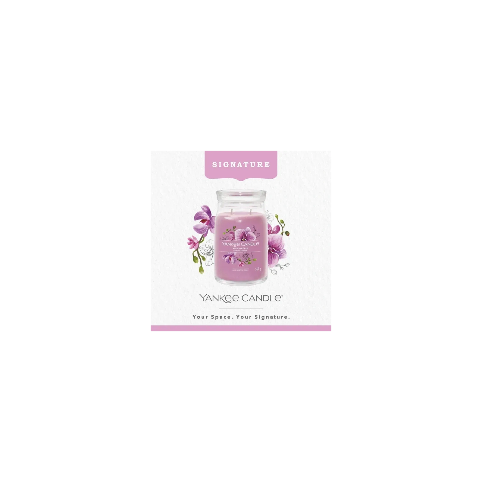 YANKEE CANDLE Signature Duża świeca w słoiku WILD ORCHID 567g