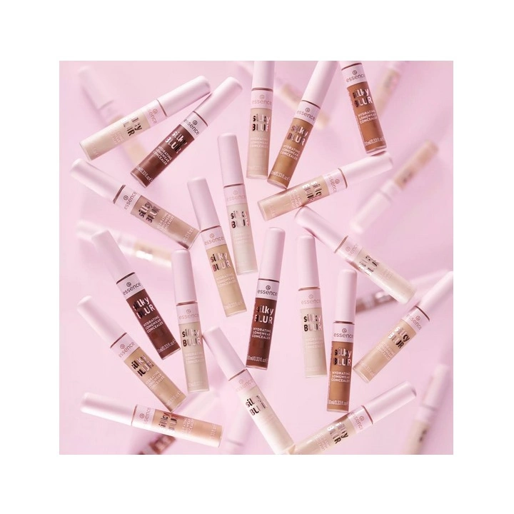 ESSENCE Silky Blur nawilżający korektor do twarzy 100 średnie krycie 10ml