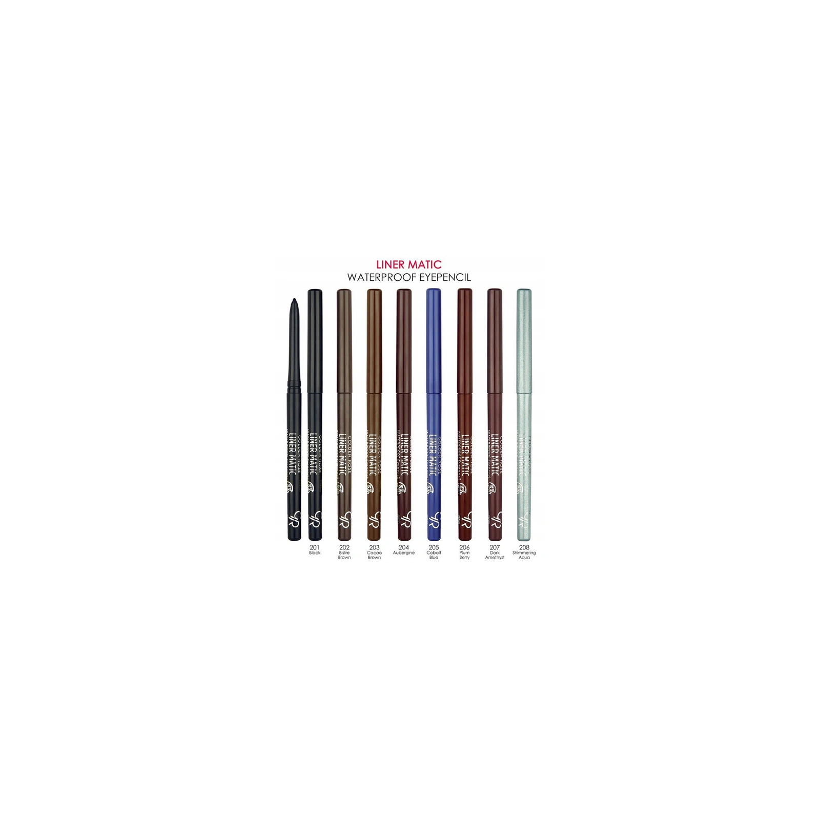 GOLDEN ROSE Liner Matic kredka do oczu wykręcana i wodoodporna 201 Black 0,35g