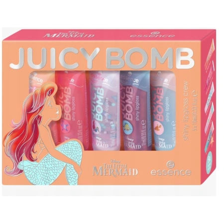 ESSENCE Juicy Bomb zestaw błyszczyków do ust DISNEY THE LITTLE MERMAID 5x10ml