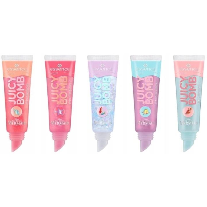 ESSENCE Juicy Bomb zestaw błyszczyków do ust DISNEY THE LITTLE MERMAID 5x10ml