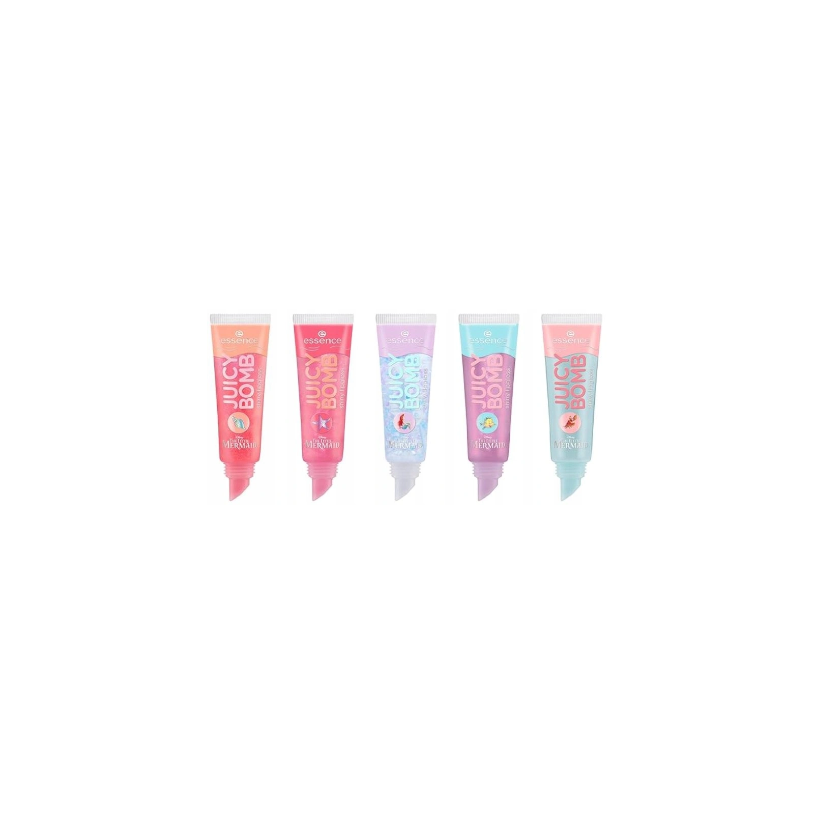 ESSENCE Juicy Bomb zestaw błyszczyków do ust DISNEY THE LITTLE MERMAID 5x10ml