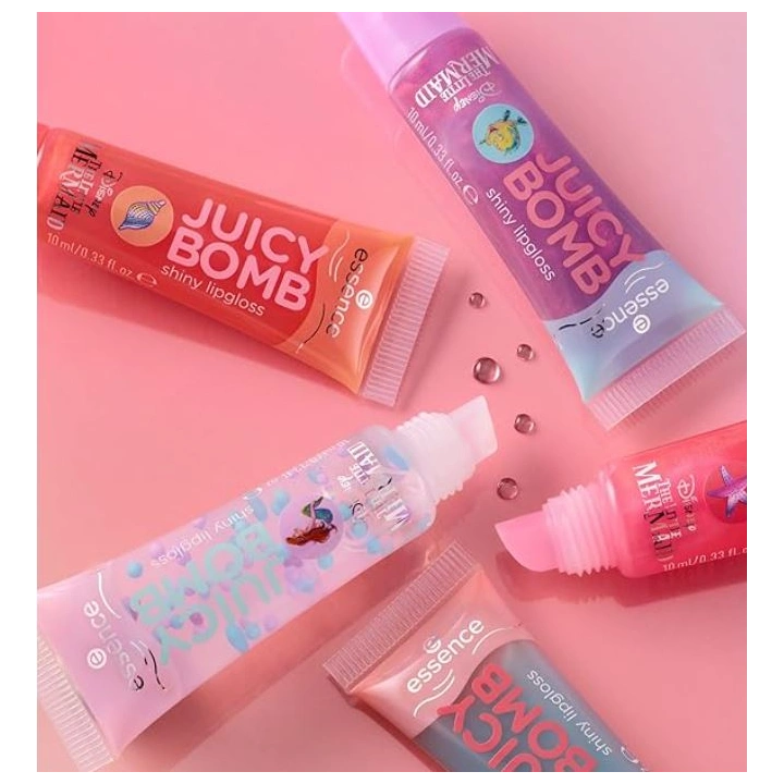 ESSENCE Juicy Bomb zestaw błyszczyków do ust DISNEY THE LITTLE MERMAID 5x10ml