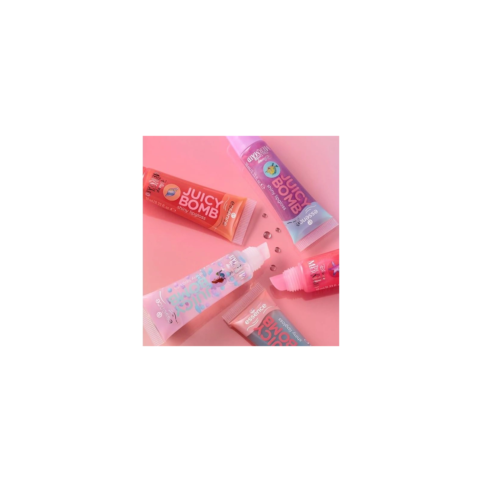 ESSENCE Juicy Bomb zestaw błyszczyków do ust DISNEY THE LITTLE MERMAID 5x10ml