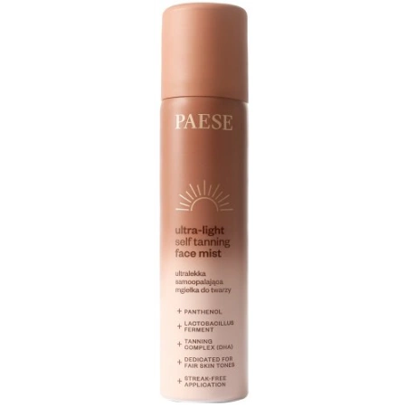 PAESE Ultralekka mgiełka samoopalająca Self Tanning Face Mist 75ml
