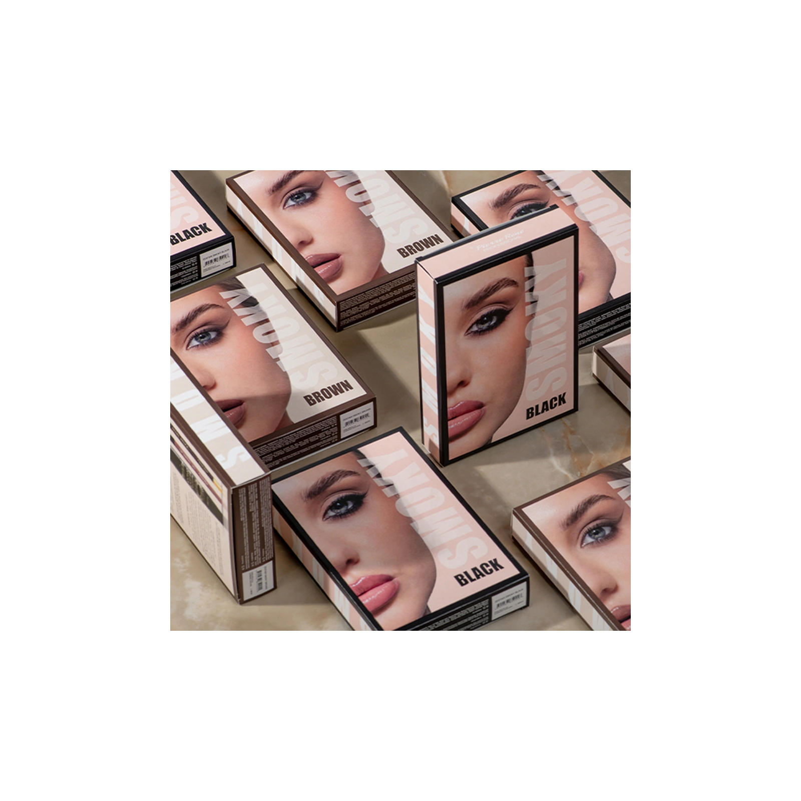 PIERRE RENE Smoky uniwersalny zestaw do makijażu Smoky Brown