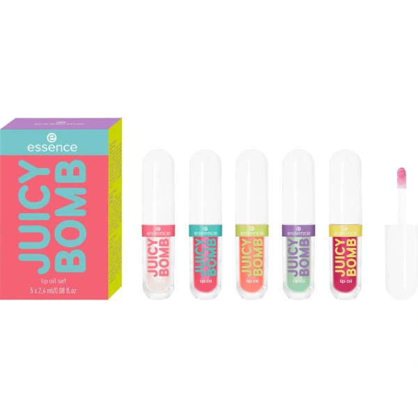 ESSENCE Juicy Bomb zestaw olejków do ust Lip Oil Set 5x2,4ml