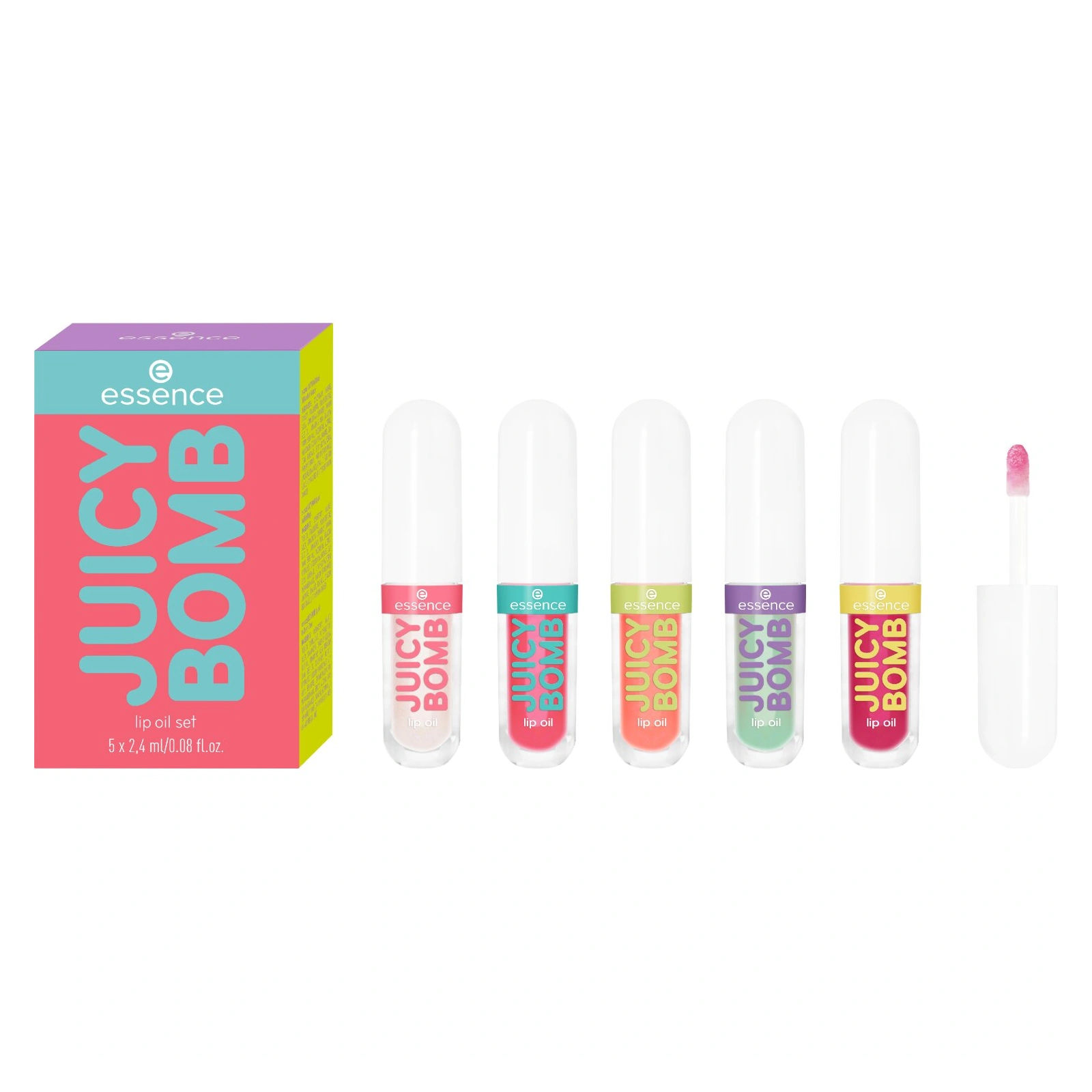 ESSENCE Juicy Bomb zestaw olejków do ust Lip Oil Set 5x2,4ml