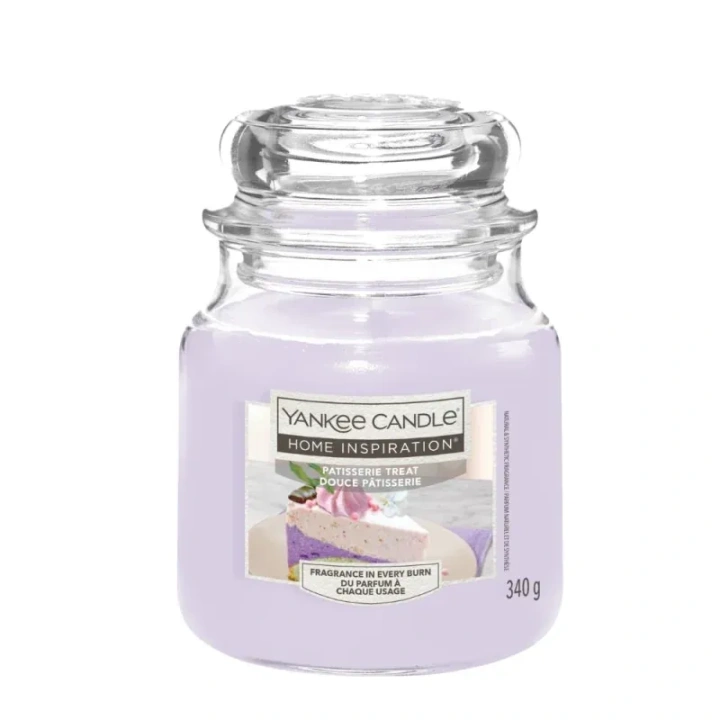 YANKEE CANDLE Home Inspiration Średnia świeca w słoiku PATISSERIE TREA 340g