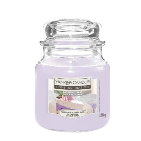 YANKEE CANDLE Home Inspiration Średnia świeca w słoiku PATISSERIE TREA 340g