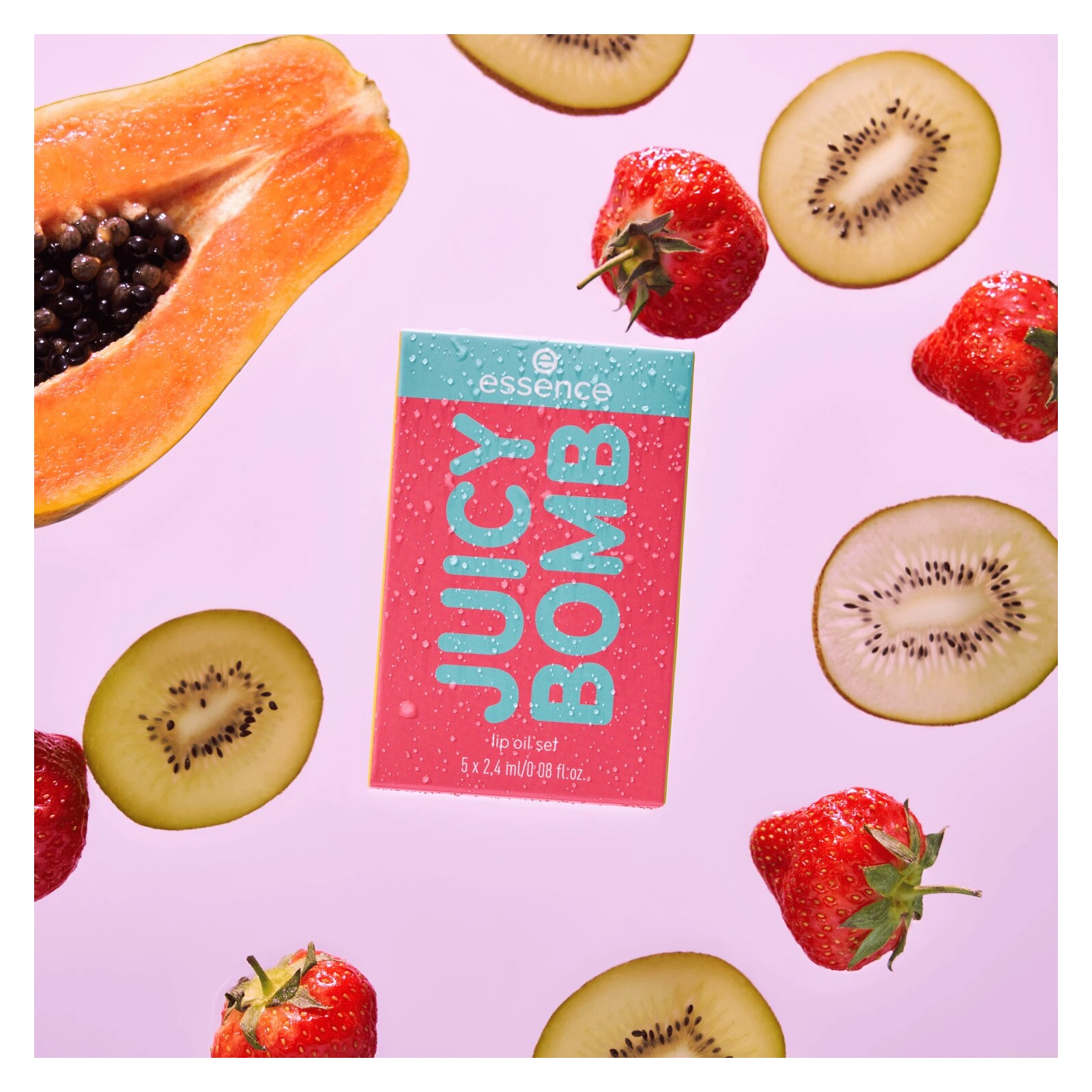 ESSENCE Juicy Bomb zestaw olejków do ust Lip Oil Set 5x2,4ml
