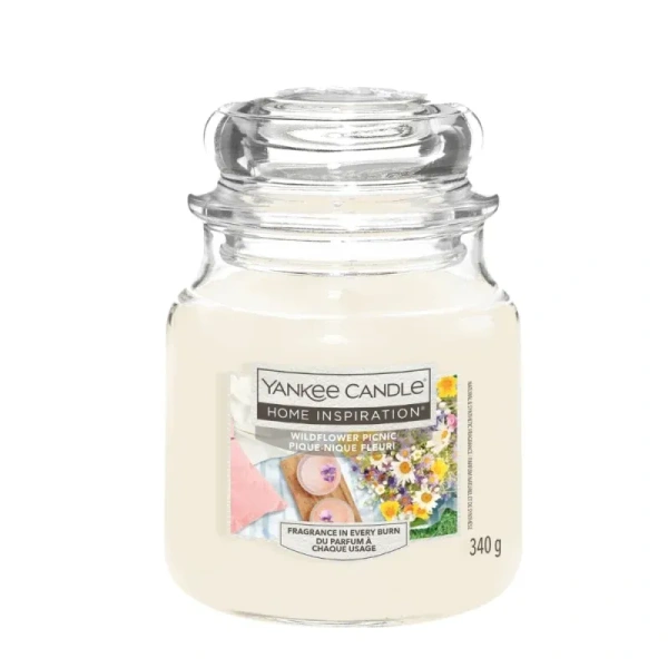 YANKEE CANDLE Home Inspiration Średnia świeca w słoiku WILDFLOWER PICNIC 340g