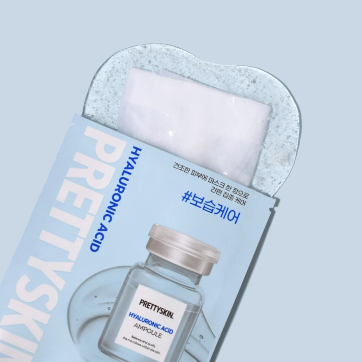 PRETTYSKIN ampułkowa maseczka do twarzy KWAS HIALURONOWY 23g