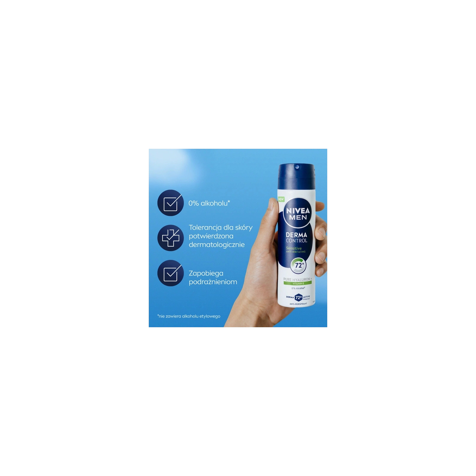 NIVEA Men Derma Control Sensitive antyperspirant w sprayu 150ml