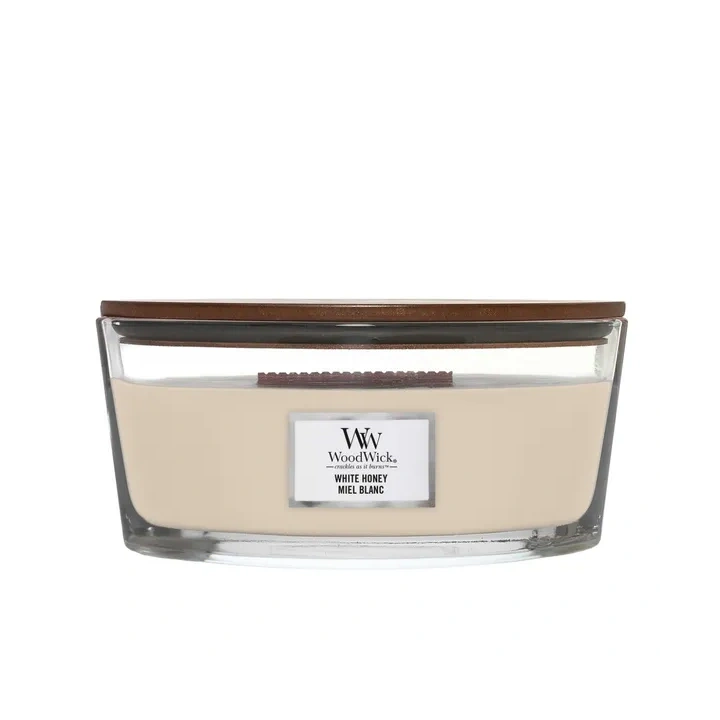 WOODWICK Core Hearthwick świeca w słoiku elipsa WHITE HONEY 453g