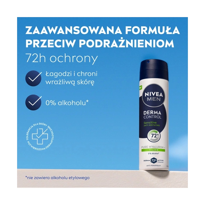 NIVEA Men Derma Control Sensitive antyperspirant w sprayu 150ml