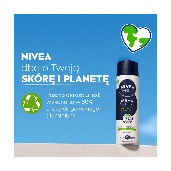 NIVEA Men Derma Control Sensitive antyperspirant w sprayu 150ml