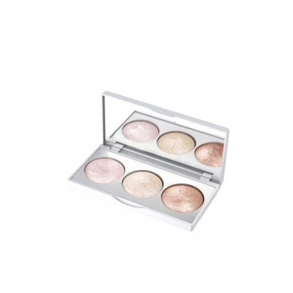 GOLDEN ROSE Strobing Highlighter paletka rozświetlaczy do twarzy 3x2,8g