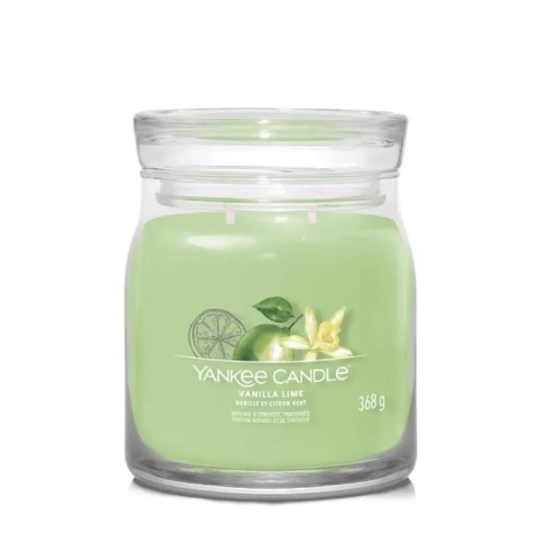 YANKEE CANDLE Signature Średnia świeca w słoiku VANILLA LIME 368g
