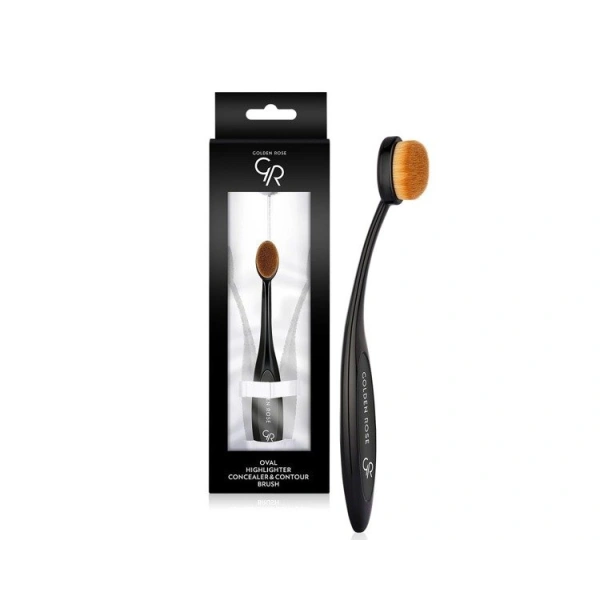 GOLDEN ROSE Brush Oval Highlighter Concealer&Contour - szczoteczka do makijażu mała 025