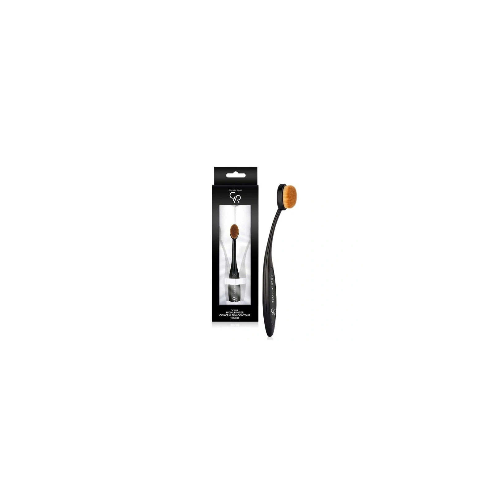 GOLDEN ROSE Brush Oval Highlighter Concealer&Contour - szczoteczka do makijażu mała 025
