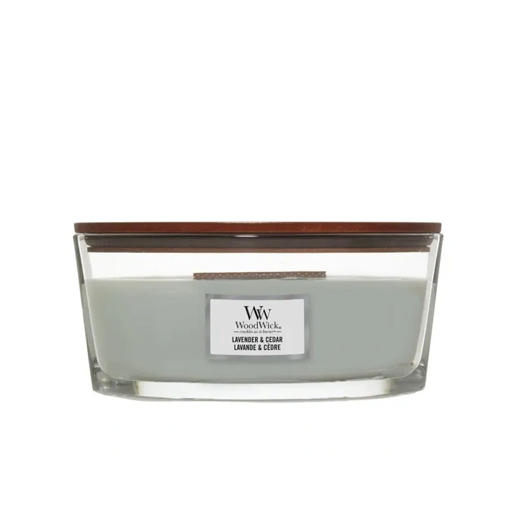 WOODWICK Core Hearthwick świeca w słoiku elipsa LAVENDER & CEDAR 453g
