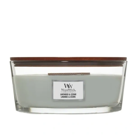 WOODWICK Core Hearthwick świeca w słoiku elipsa LAVENDER & CEDAR 453g