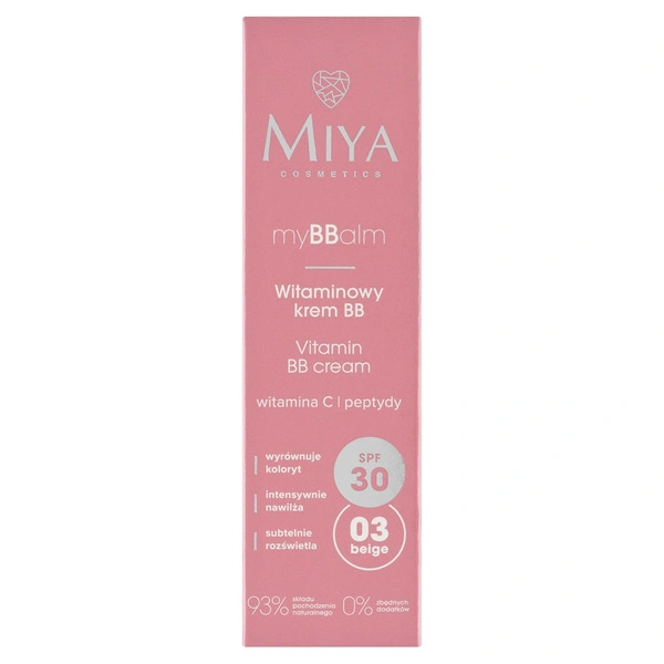 MIYA MyBBalm witaminowy krem bb nawilżający 03 beige SPF30 30ml