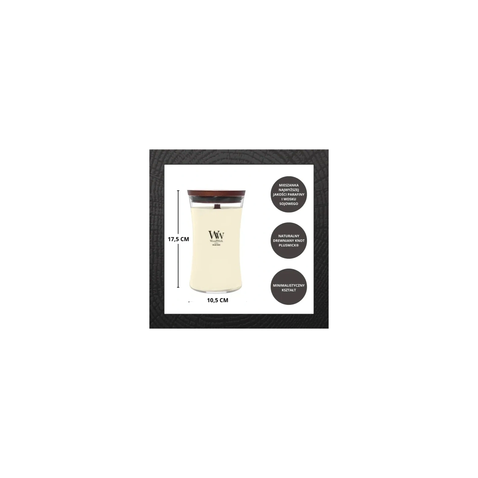 WOODWICK Pluswick duża świeca w słoiku SOLAR HAZE 609,5g
