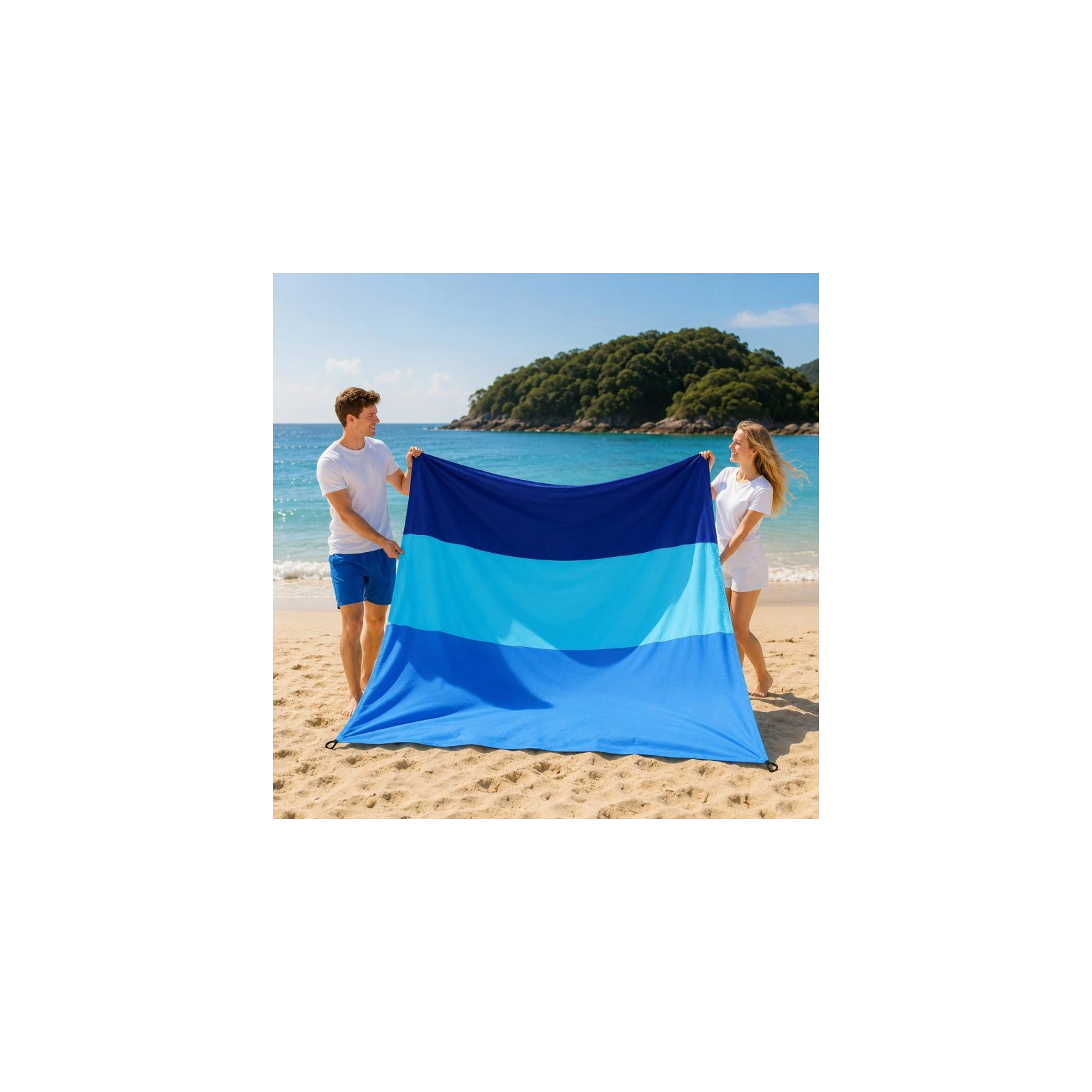 ECARLA mata plażowa koc piknikowy piaskoodporny 200x210cm MATA13
