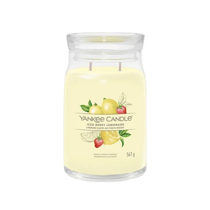 YANKEE CANDLE Signature Duża świeca w słoiku Iced BERRY LEMONADE 567g