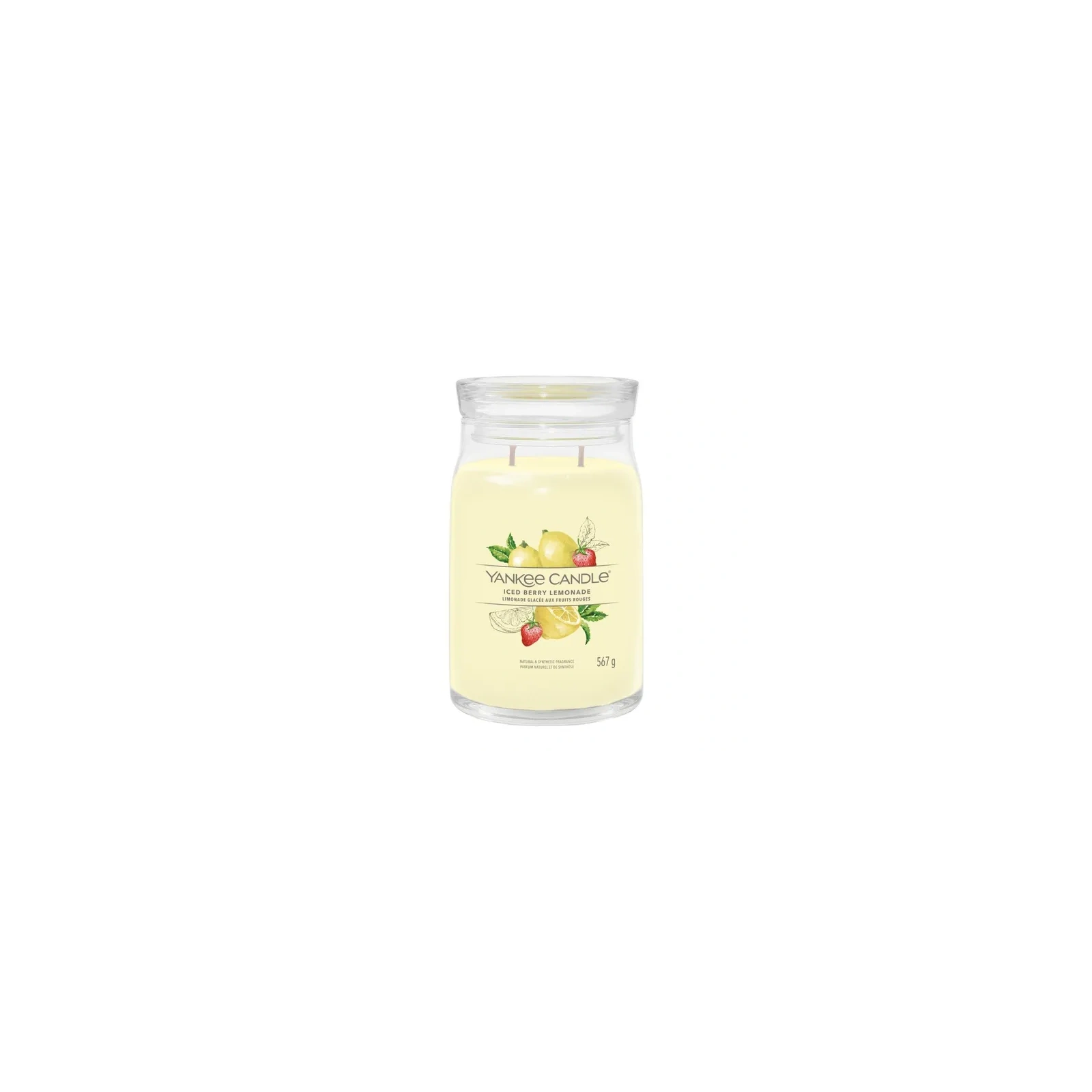 YANKEE CANDLE Signature Duża świeca w słoiku Iced BERRY LEMONADE 567g