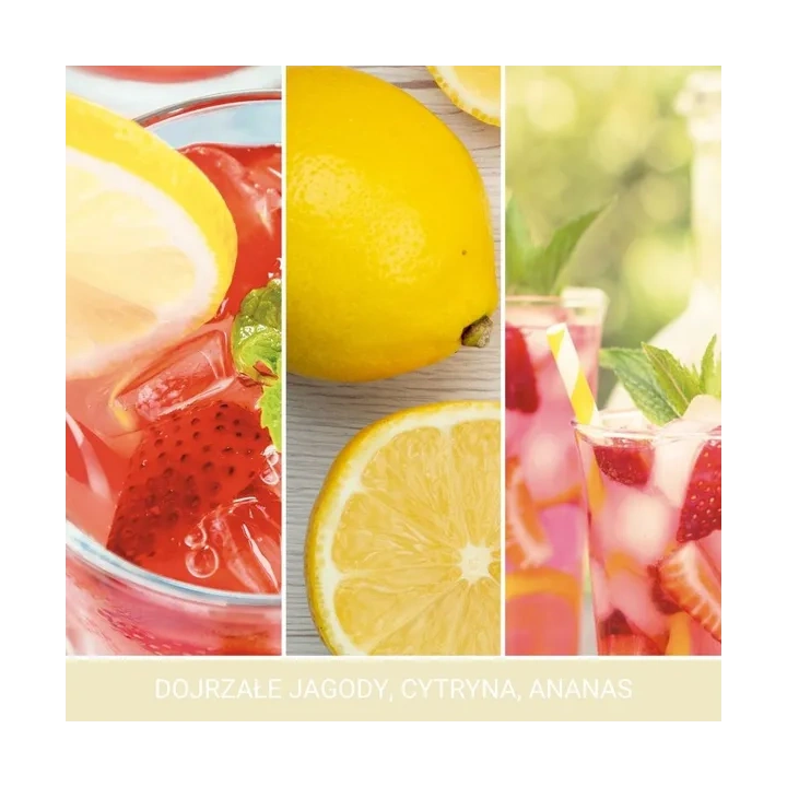 YANKEE CANDLE Signature Duża świeca w słoiku Iced BERRY LEMONADE 567g