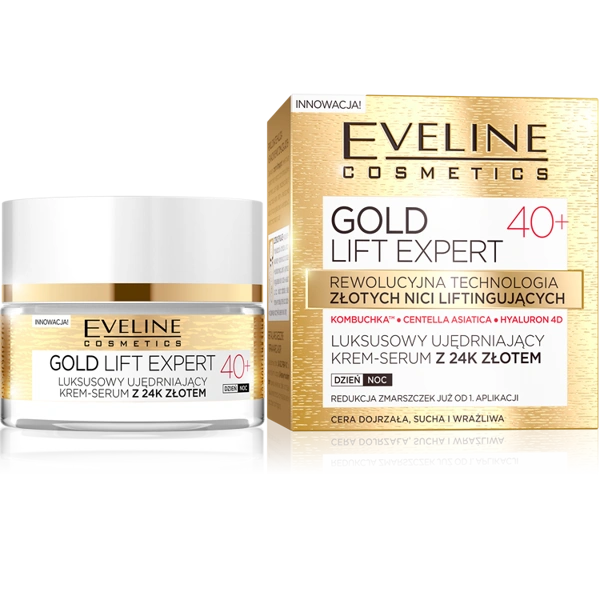 EVELINE Gold Lift Expert 40+ luksusowy ujędrniający krem-serum z 24K złotem 50ml
