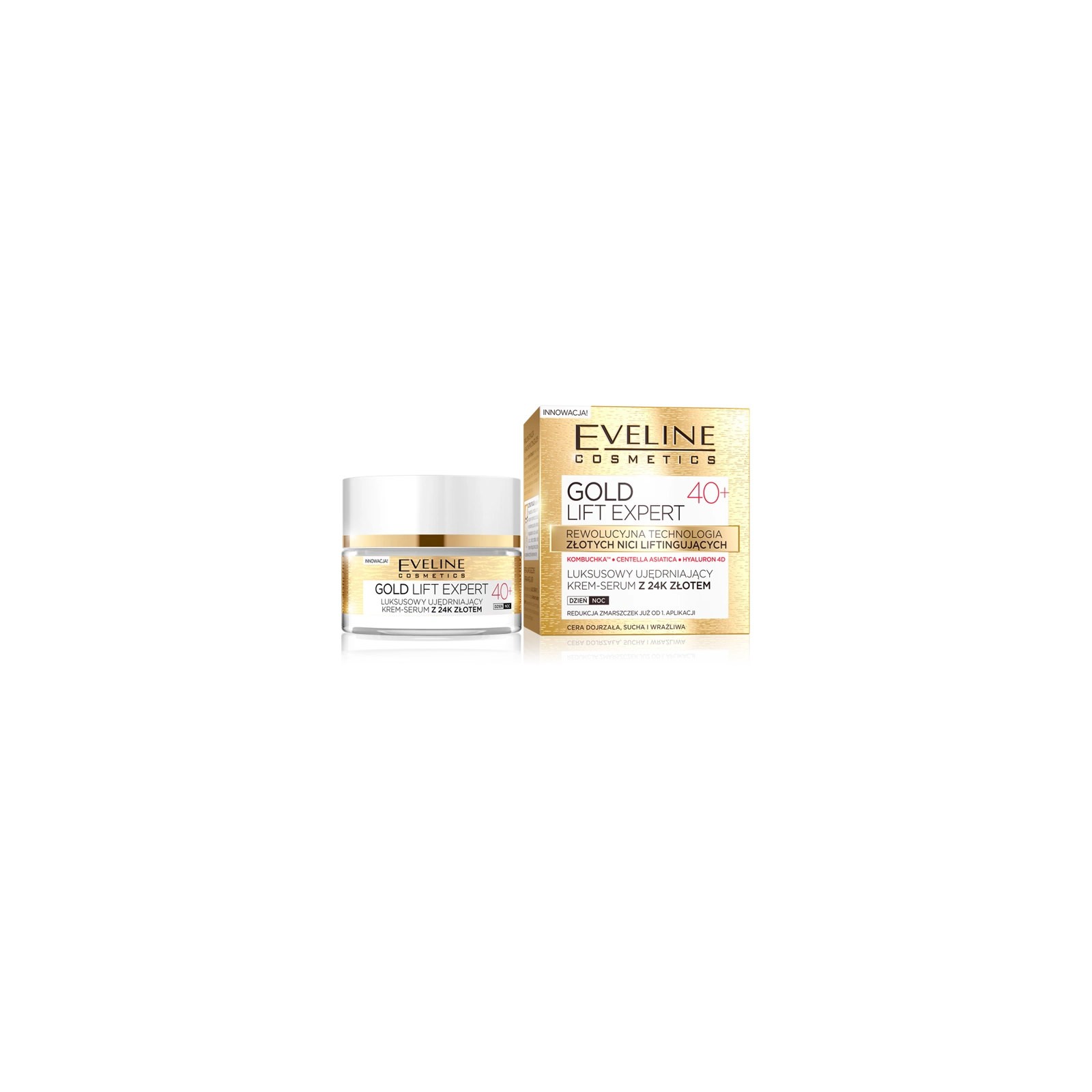 EVELINE Gold Lift Expert 40+ luksusowy ujędrniający krem-serum z 24K złotem 50ml