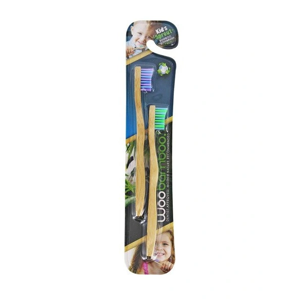 WOOBAMBOO Kids szczoteczka bambusowa dla dzieci 2szt.