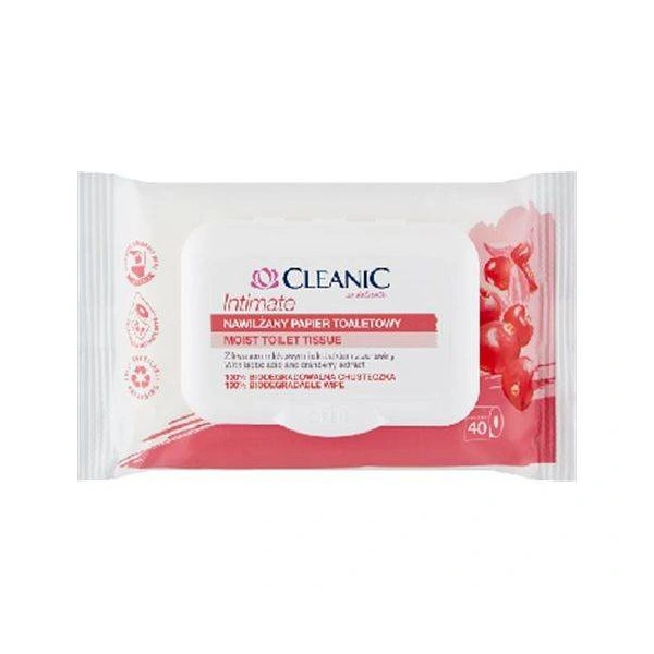 CLEANIC Intimate Nawilżany papier toaletowy 40szt
