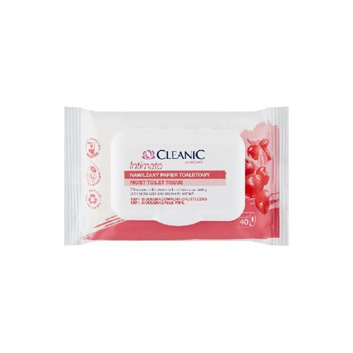 CLEANIC Intimate Nawilżany papier toaletowy 40szt